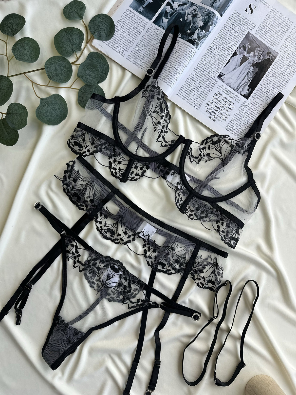 Şeffaf Garter Set - seffaf garter set